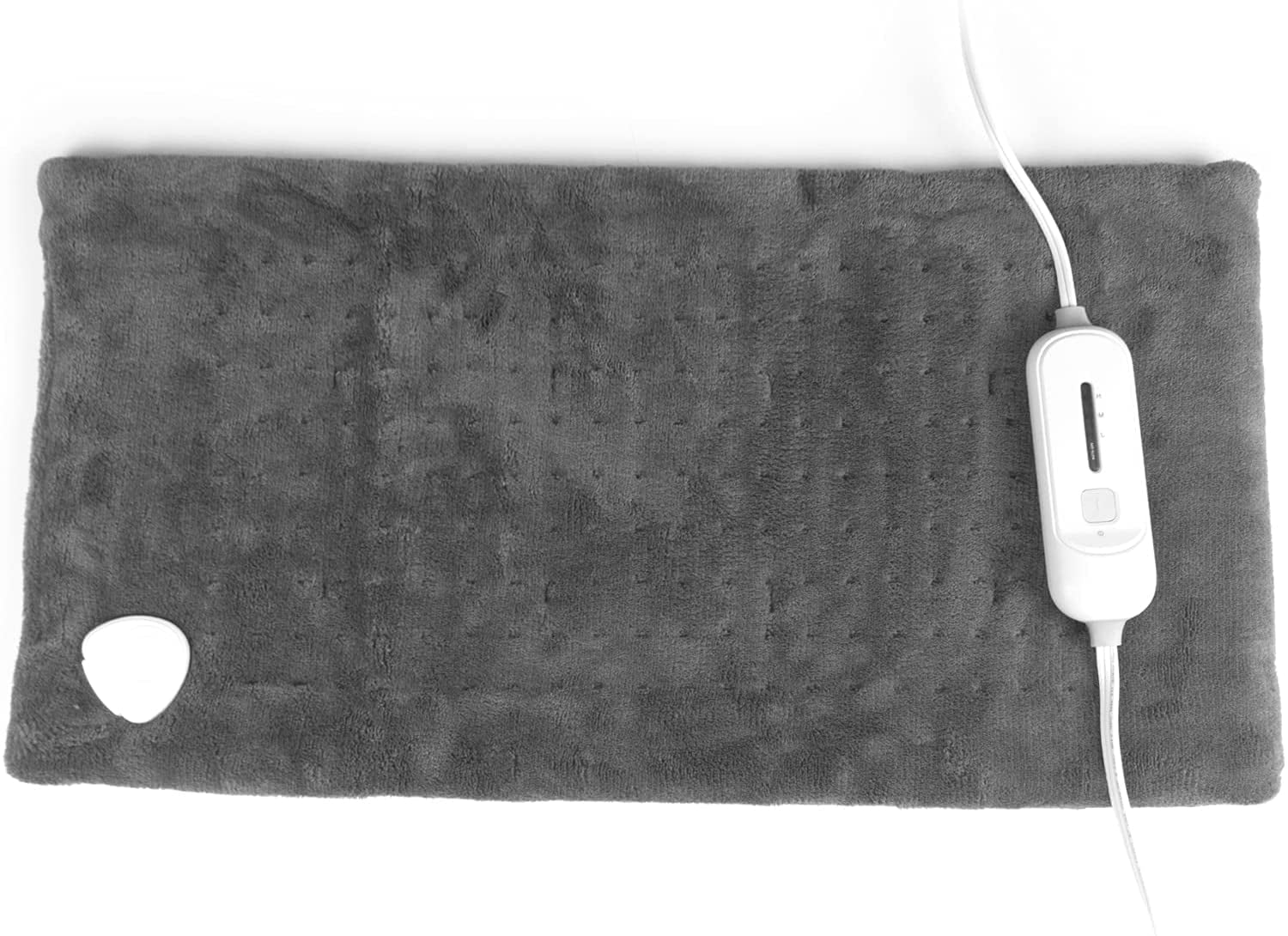 Electric Heating Pad 12"x24" for Back Pain Relief, Fast Heating Shoulder Wrap with 3 Heat Settings, 9' Cord, Moist Heating Option (Gray) - Dr Relief / SUNAID