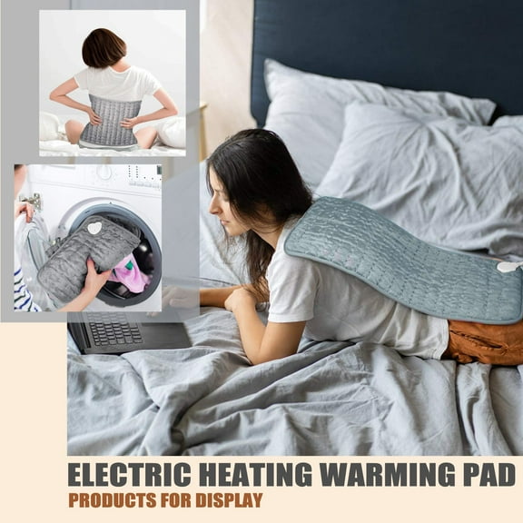 Electric Heating Pad for Body Pain Relief | 6 Heat Settings & 4-Timer Controller | Washable Fleece Heat Mat | 60x30cm | LED Indication | Fast Heating Warm Blanket | 75W Power | Long 2.1m Cable