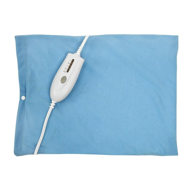 Electric Heating Pad Dry Heat Only 4 Heat Settings 12" x 15",Blue