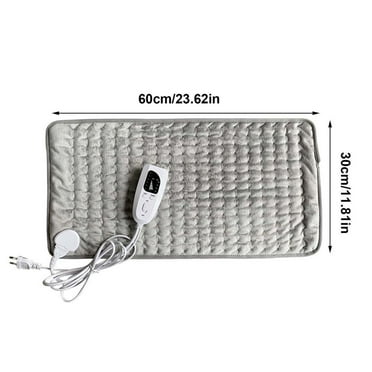 Electric Heating Pad Heating Mat Blanket for Cramps Electric Heating Pad with Rapid Heating Technology for Back Shoulders (US 60x30cm)