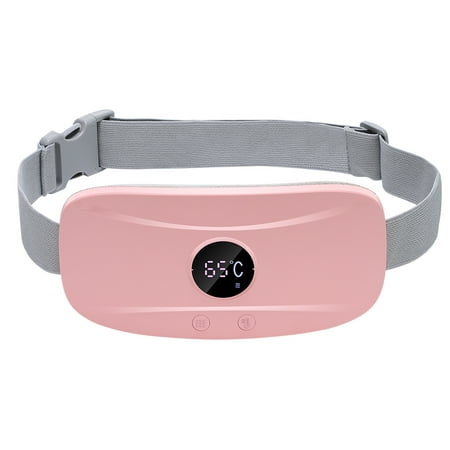 Electric Heating Pad, Portable Cordless Menstrual Heating Pad with 3 Heat Levels and 3 Massage Modes, 5s Fast Large Heating Belly Wrap Belt, Heating Pad for Cramps,Belly Back Relief(Pink)