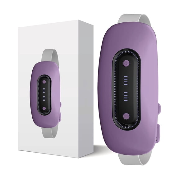 Electric Heating Pad, Portable Cordless Menstrual Heating Pad with 4 Heat Levels and 4 Massage Modes, Fast Large Heating Belly Wrap Belt(Light Purple)