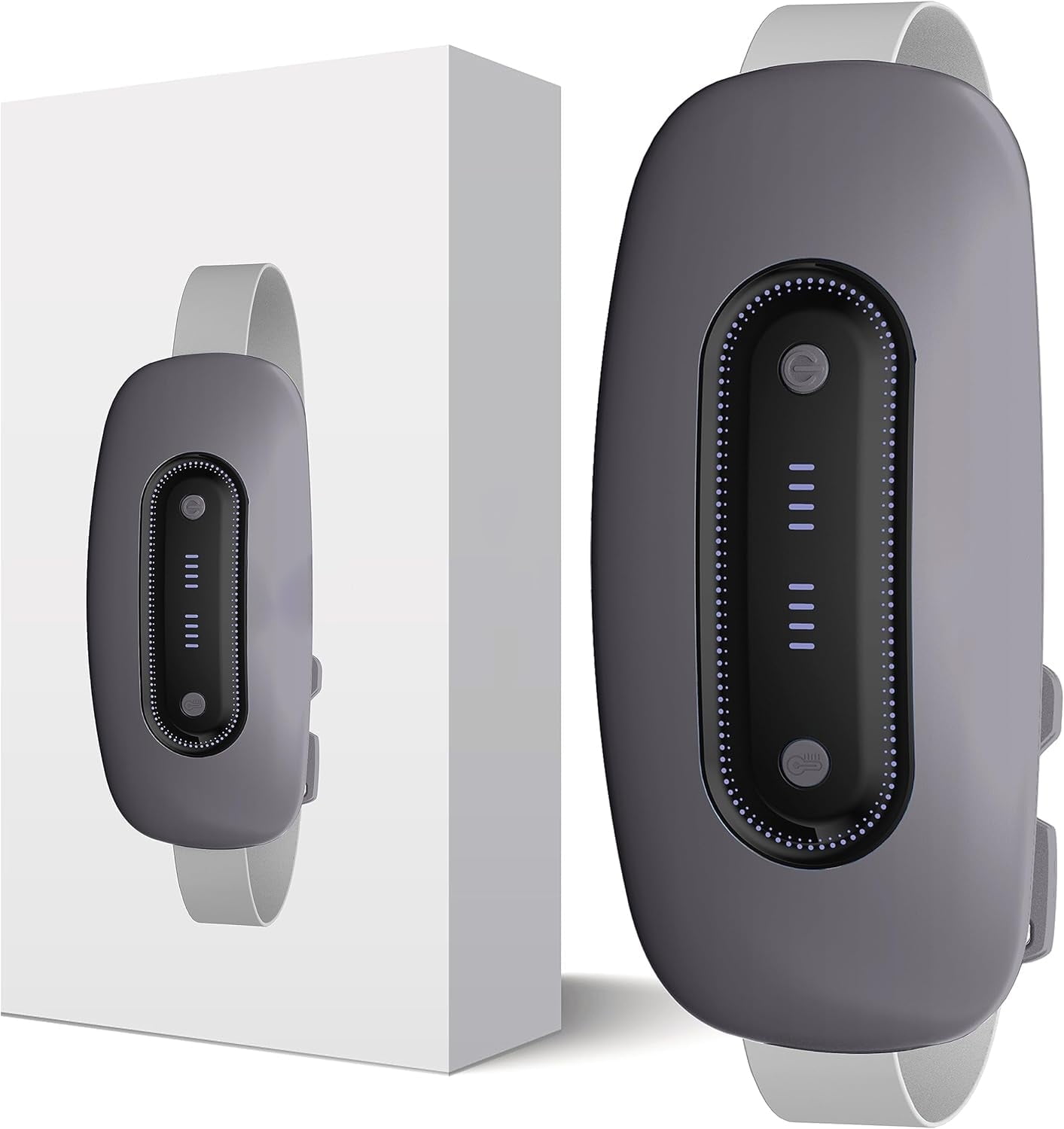 Electric Heating Pad,Portable Cordless Menstrual Heating Pad with 4 Heat Levels and 4 Massage Modes, Fast Large Heating Belly Wrap Belt(Grey)
