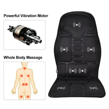 Electric Heating Vibrating Back Massager Portable Massage Chair Cussion Seat Pad For Car Home Office Lumbar Neck Pain Relief