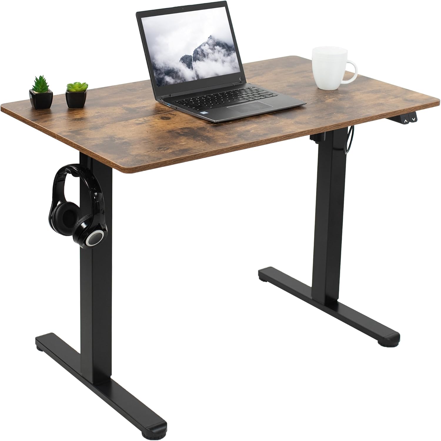 Electric Height Adjustable 40 x 24 inch Stand Up Desk, Standing ...