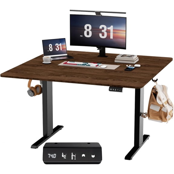 Electric Height Adjustable Standing Desk 47.223.6 inch SitStand Home Office Desk with Memory Presets & AntiCollision System