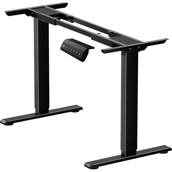Electric Height Adjustable Standing Desk Frame, Dual Motor, 28.3"47.2" Range, 330 lb Capacity, Fits Desktops Up to 70.8", Black (Frame Only)