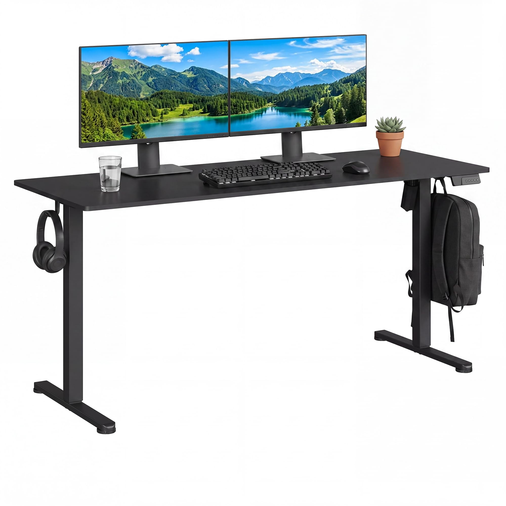 Electric Height Adjustable Standing Desk Home Office Computer ...
