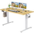 thumbnail image 1 of Electric Height Adjustable Standing Desk,Sit to Stand Ergonomic Computer Desk,Yellow,55'' x 24", 1 of 7