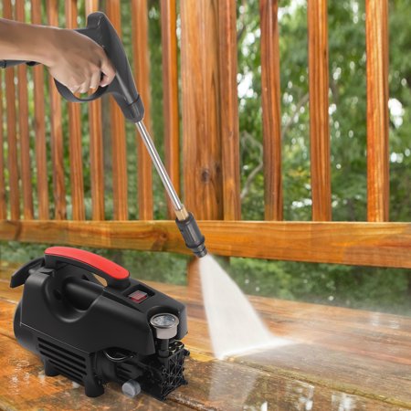 Electric High Pressure Washer Car Cleaner Machine Brushless Motor Garage Patio Cleaner Extension Rod & Nozzle 800W Black