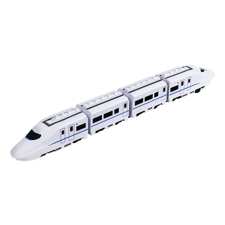 Tigozz Electric High-Speed Train Toy, 4-Section Battery Operated Bullet Train Set with Bump and Go Action, Plastic Vehicle for Kids Ages 3+