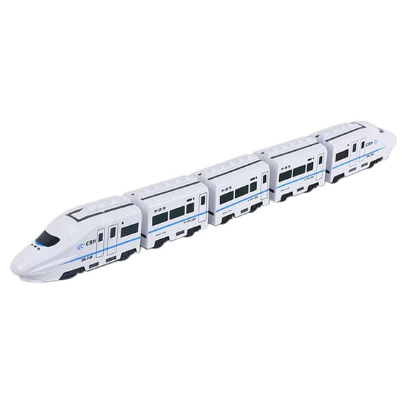 Electric High-Speed Train Toy, 5-Car Train, Connected Passenger-Car Layout, Plastic and Electronic Components, Light and Sound Effects