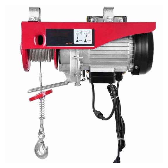 Electric Hoist 1320 lbs Lifting Capacity, 110V Winch with Remote, 40ft Cable, Copper Motor - Garage, Warehouse, Factory Lifting Equipment