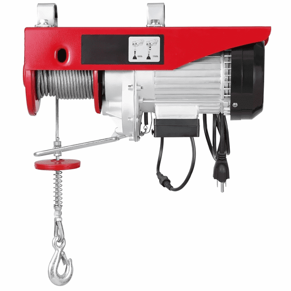 Electric Hoist 1760 lbs, 120V Wireless Remote Winch - 40ft Lift, Dual Cable, Emergency Stop - Garage, Warehouse, Factory Lifting