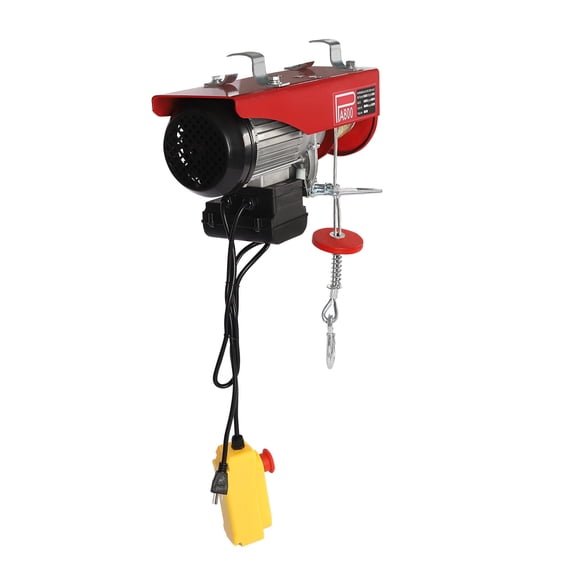 Electric Hoist 1763LBS Electric Winch 110V with Wired Remote Controller Single/Double Slings Lift for Lifting in Factory, Warehouse, Construction Site