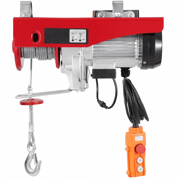 Electric Hoist Crane 2200 lbs, Wireless Winch 328ft Remote, 14ft Wired, Lifting Hoist for Garage, Workshop, Warehouse