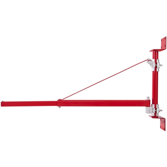 Electric Hoist Support Arm 660lbs, Heavy Duty Swing Arm with Pole, Steel Hoist Frame 180 Swivel, Workshop Garage Winch Lifting