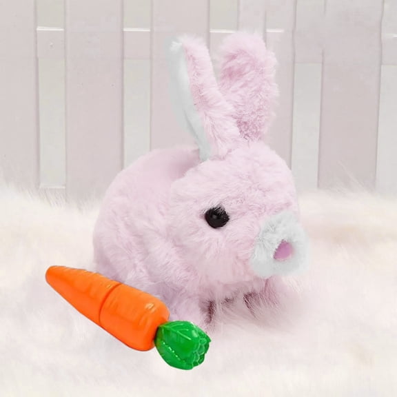 Electric Hopping Bunny Plush, Battery Powered Rabbit with Sound Effects and Jumping Action, Interactive Leisure Companion for Home Relaxation and Entertainment