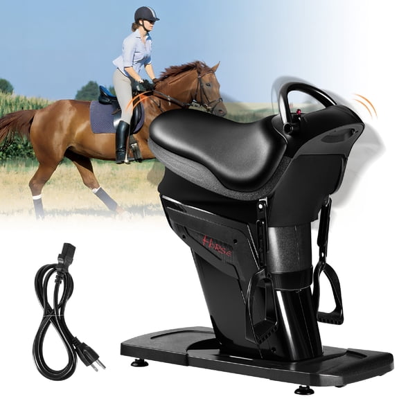 Toyandona Black Electric 3D Horse Riding Simulator Stable Fitness Training