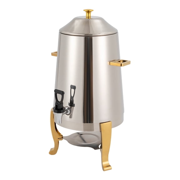 Electric Hot Beverage Dispenser with Spigot, 13L/3.43Gal Stainless Steel Tea Water Coffee Chafer Urn for Parties Buffet Catering Gold