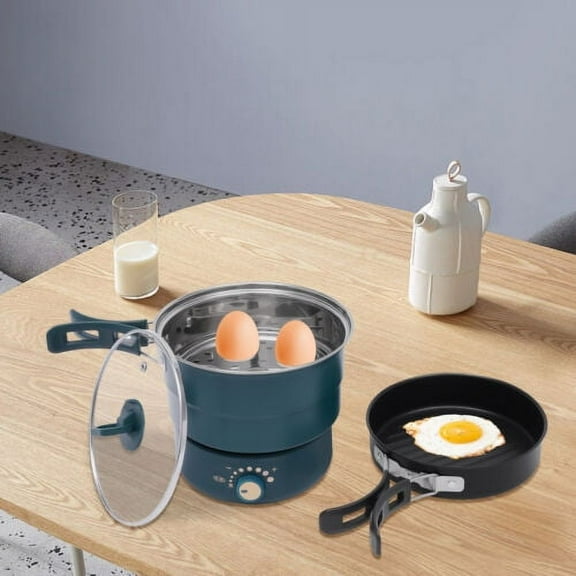 Electric Hot Cooker Pot Green Steamer Mini Multifunctional Pan Portable 110v