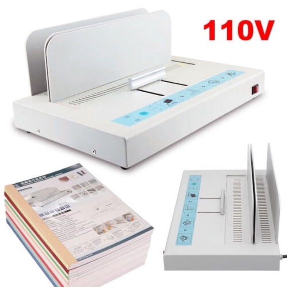 Electric Hot Melt Glue Binding Machine A4 Paper Book Binder 50mm Thickness Max