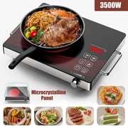Spalivivre 3500W Electric Ceramic Stove,Portable Cooktop,Infrared Induction Cooker Hot Plate,with All Cookware,Heat-Up In 5S with Timer,LED Screen,One-piece Panel for Easy Cleaning