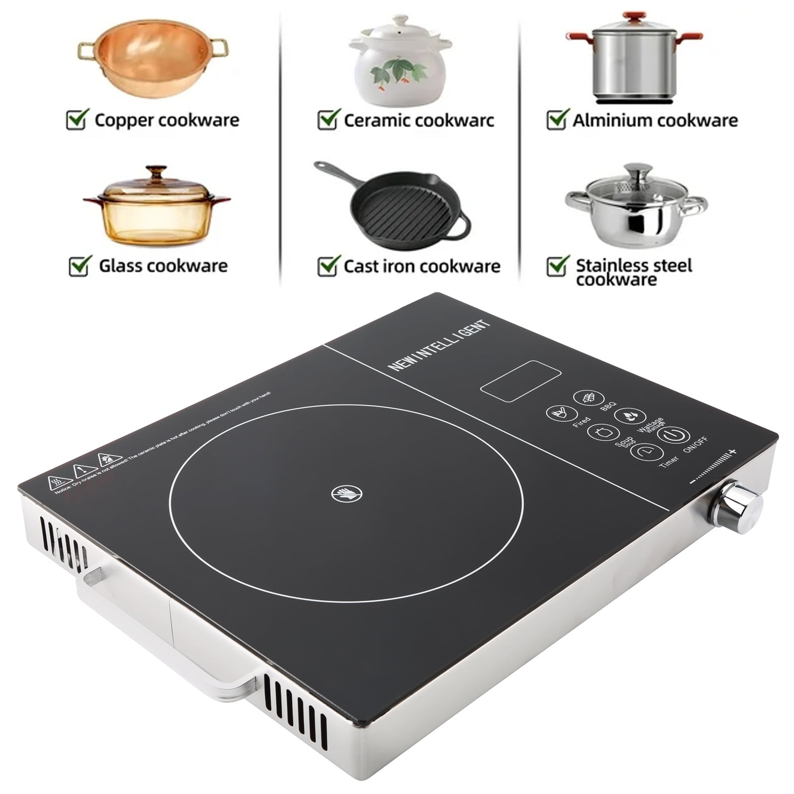 Electric Hot Plate Single Burner for Cooking, Portable Countertop Free