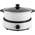 thumbnail image 1 of Electric Hot Pot - 4.2QT /4L Capacity, Split Non Stick Electric Skillet Pot for Cooking Burner with Shabu Shabu Pot and Grill Pan, White, 1 of 18