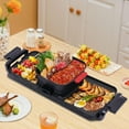 Electric Hot Pot with Grill, 3 in 1 Divided BBQ Grill with 5 Speed
