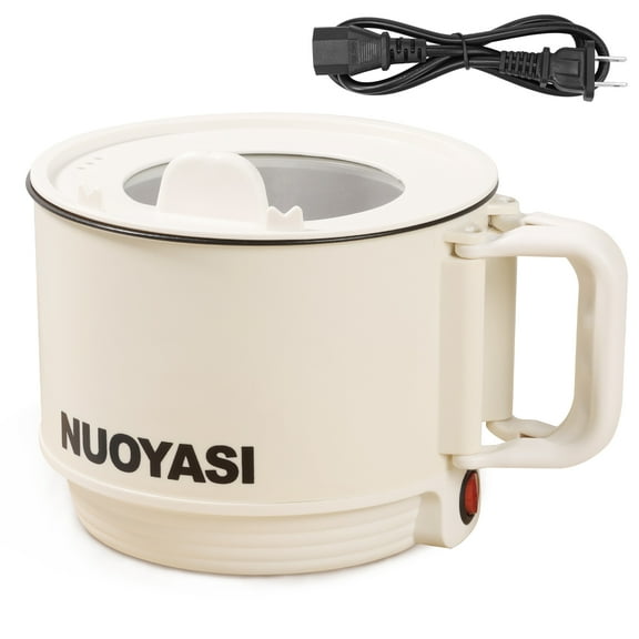 Electric Hot Pot with Over Heating and Dry Burning Protection Nonstick Electric Ramen Cooker 1.8L 450W Electric Pot Portable Hot Pot Electric Cooker for Ramen Steak Fondue Soup