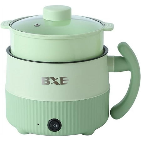 Electric Hot Pot, Mini Ramen Cooker, 1.5L Noodles Pot, Hot Pot Electric, Mini Pot for Steak, Egg, Fried Rice, Ramen, Soup, Porridge, Oatmeal, Portable Cooking Pot with Power Adjustment