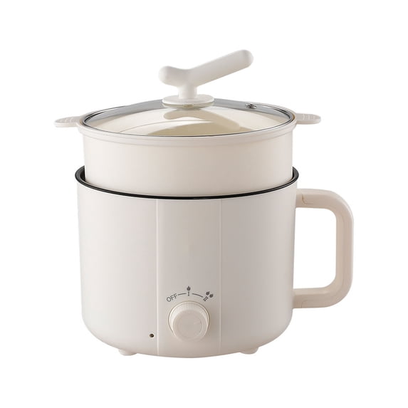 Electric Hot Pot with Stainless Steel Steamer, Multi-Functional Skillet Dual Fast Heating Portable,Electric Cooker Non-Stick,Cooker Pot for Shabu-Shabu Noodles Soup Oatmeals