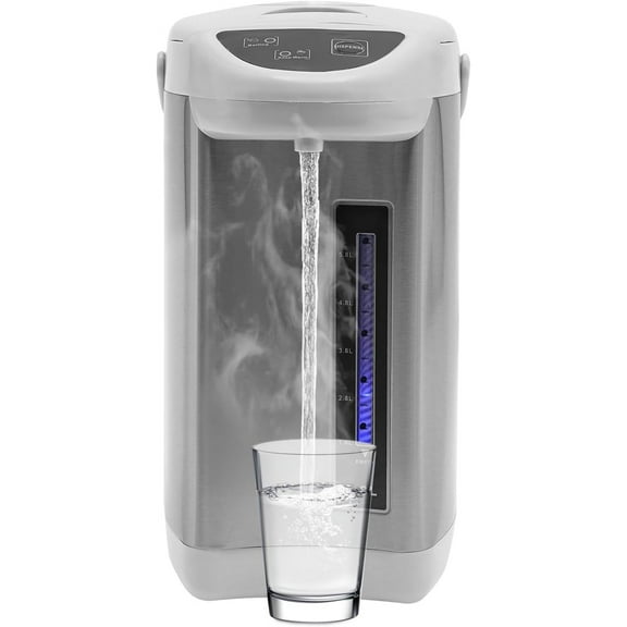 Electric Hot Water Pot Urn, Water Boiler & Warmer 4 Liter, Hot Water Dispenser with 3 Water Dispensing Modes, 750W Hot Water Kettle Instant Heating for Coffee & Tea (grey), JJFT5WC2USHJ8