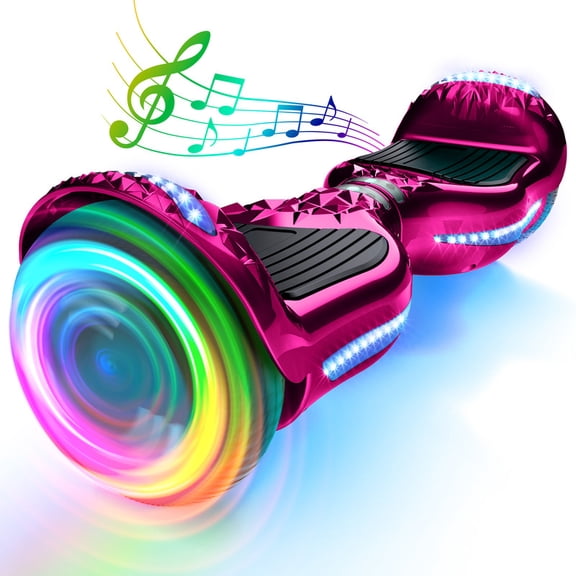 Electric Hoverboard with New Version Bluetooth Hover Board, Chrome and Design Color Self-Balance Electric Scooter
