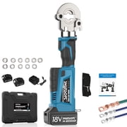 SWANSOFT Electric Hydraulic Crimper, 6Ton Battery Wire Crimping Tool