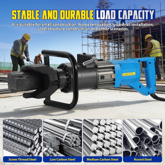 Electric Hydraulic Rebar Bender 1400W Portable Hydraulic Rebar Bending Machine