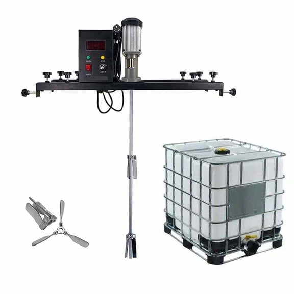 Electric IBC tote Mixer 275 Gallon Industrial Tank Agitator Overheat Protection, AC110V, Stainless steel, 1-4000mPas Viscosity