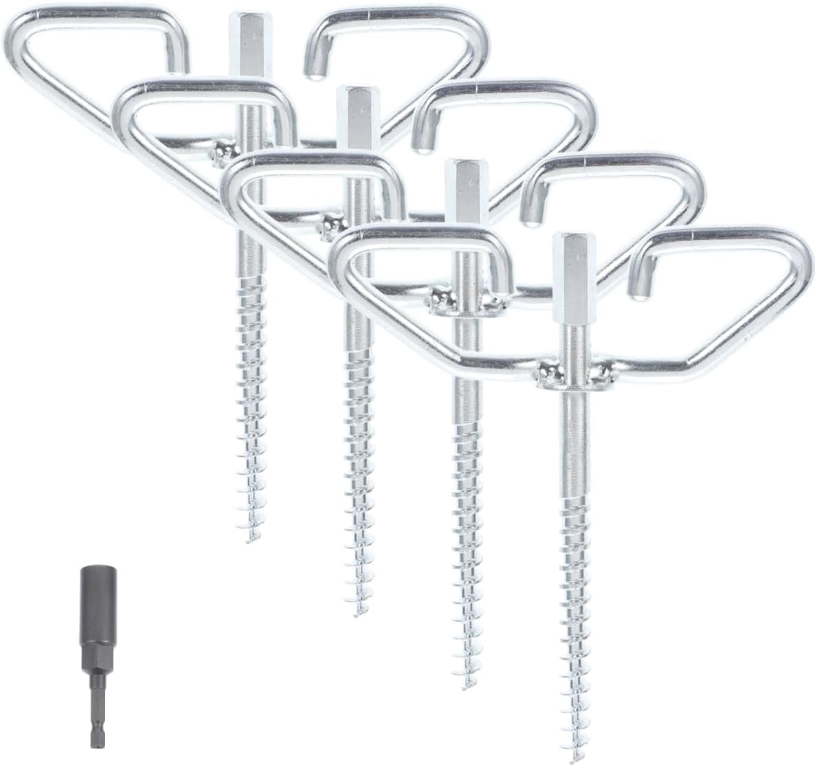 Electric Ice Anchors with Manual Drill Kit Tent Ground Stakes for Fishing Shelter Lightweight High-Strength Ice Fishing Equipment for Secure Outdoor Anchoring