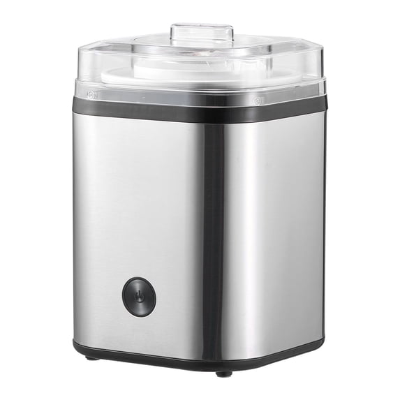 Electric Ice Cream Maker Machine,2.1 Qt Large Capacity,Automatic Frozen Yogurt&Gelato Maker,Easy Clean Stainless Steel,for Sorbet,Dessert,Silver