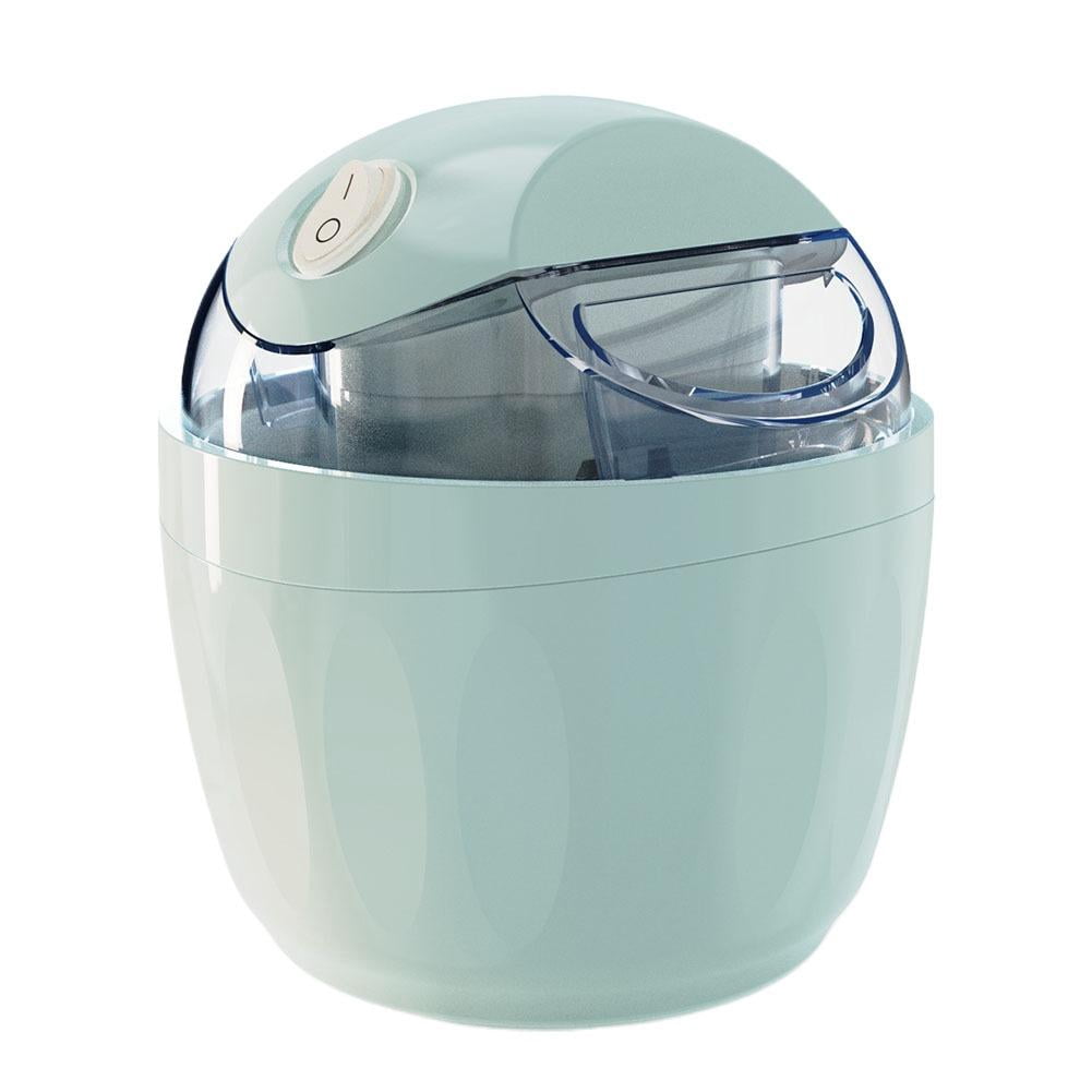 Electric Ice Cream Maker for Home, 500ml Mini Sorbet & Frozen Yogurt Machine for Kids, Quick 15-Minute Homemade Dessert Tool, 120V US Plug, Blue