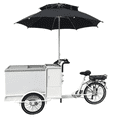 thumbnail image 1 of Electric Ice Cream Vending Tricycle, 1500W Portable Mobile Freezer Bike for Festivals and Events, 3-Wheel Electric Utility Cart for Cold Snacks, 1 of 5