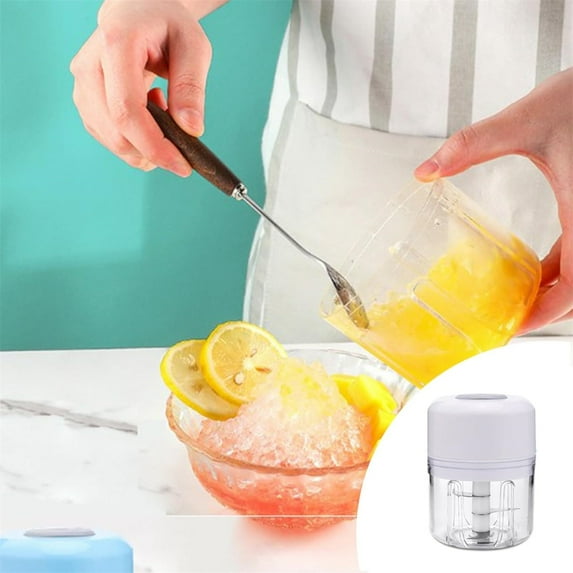 Clearance Meat Mincer under $15 Electric Ice Crusher Portable Mini Food Processor Wireless Vegetable Masher With Usb Charging Rainproof Garlic Masher Easy To Use Material For Ice Cubes 250ml