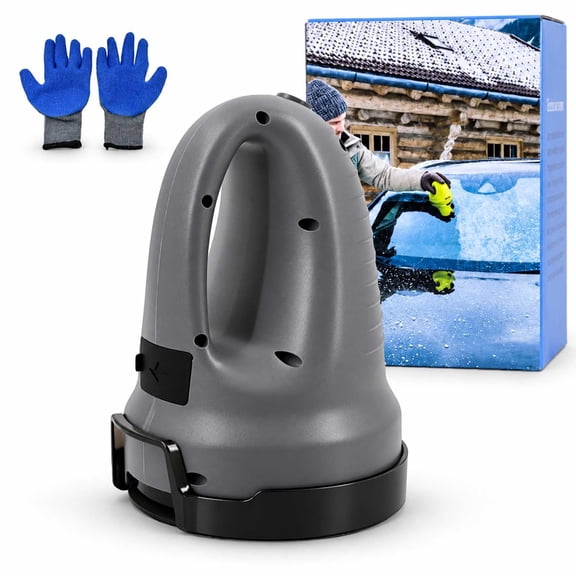 Electric Ice Scraper for Car Windshield, Rechargeable Ice Blaster, Rotating Scraper Disc, USB Electric Ice Scraper, Comfort Grip, Compact Handheld, Multi-Glass Use, Winter Car Care with Gloves