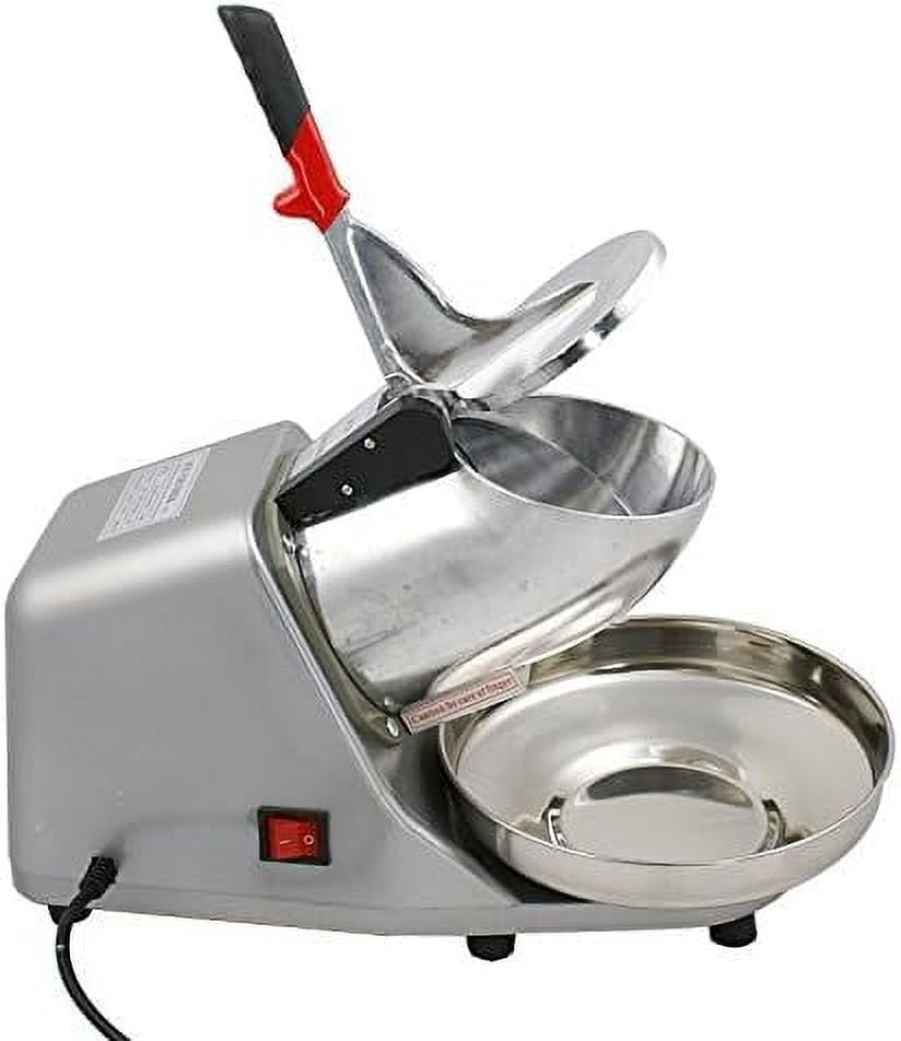 Electric Ice Shaver Machine Snow Cone Maker 300W 2000r/min Ice Crushers w/Stainless Steel Blade for Home and Commercial Use, Set of 1