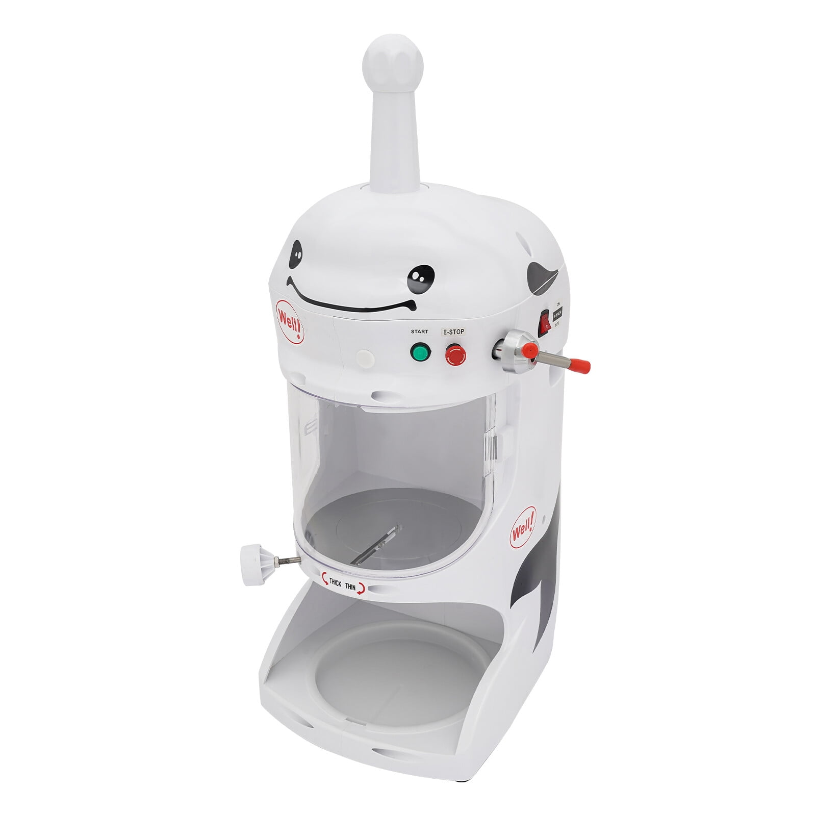 Electric Ice Shaver, Snow Cone Maker Machine, Shaved Ice Machine for Hotels, Bars, Cafes, Restaurants, Sleepover Parties, Small Pool Parties (12.6*16.5*33.8in)