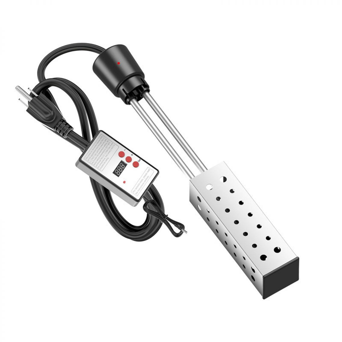 Electric Immersion Heater Bucket Water Heater Household High Power Submersible Pool Bathtub Heater with Thermostat Auto Shutoff