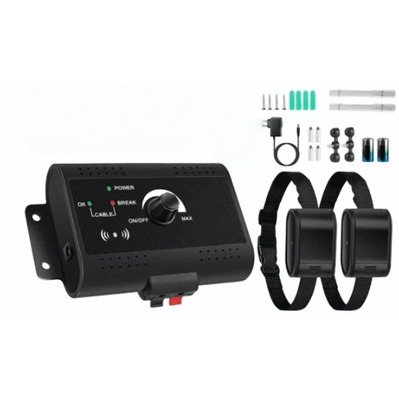 Underground Electric Dog Fence System, Pet Containment Boundary System with 2 Waterproof Collars