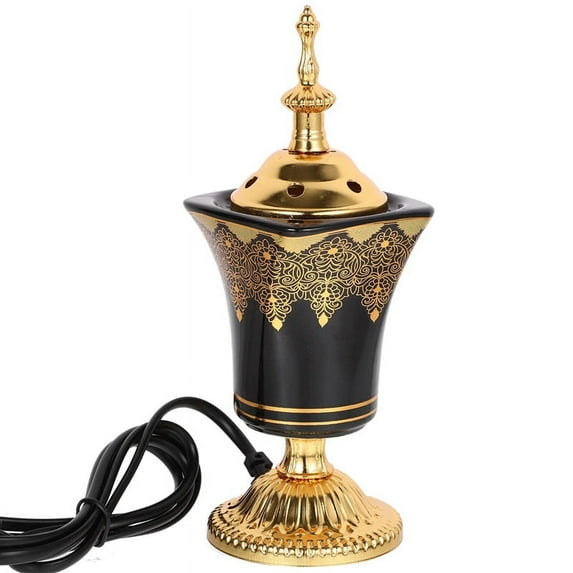 Electric Incense Burner Frankincense Incense Holder Vintage Arabic Censer Burner Home O mj838