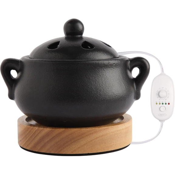 Electric Incense Heater with Adjustable Timer, Bakhoor Burner Electric, Bukhoor Burners for Frankincense Resin Oud Power, Charcoal Free No Open Flame Safer